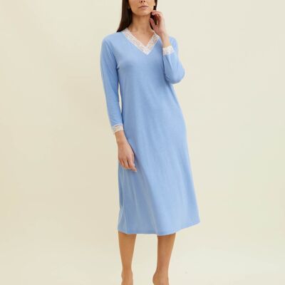 Women's Jersey Ella Nightdress - Cool Blue