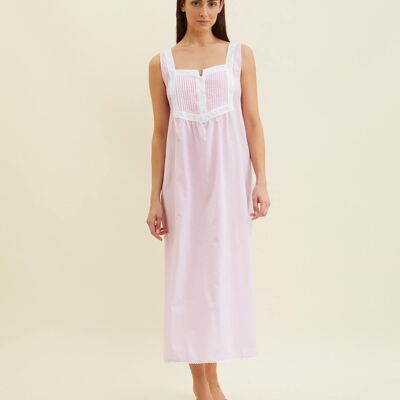 Women's Eliza Cotton Nightdress - Pink