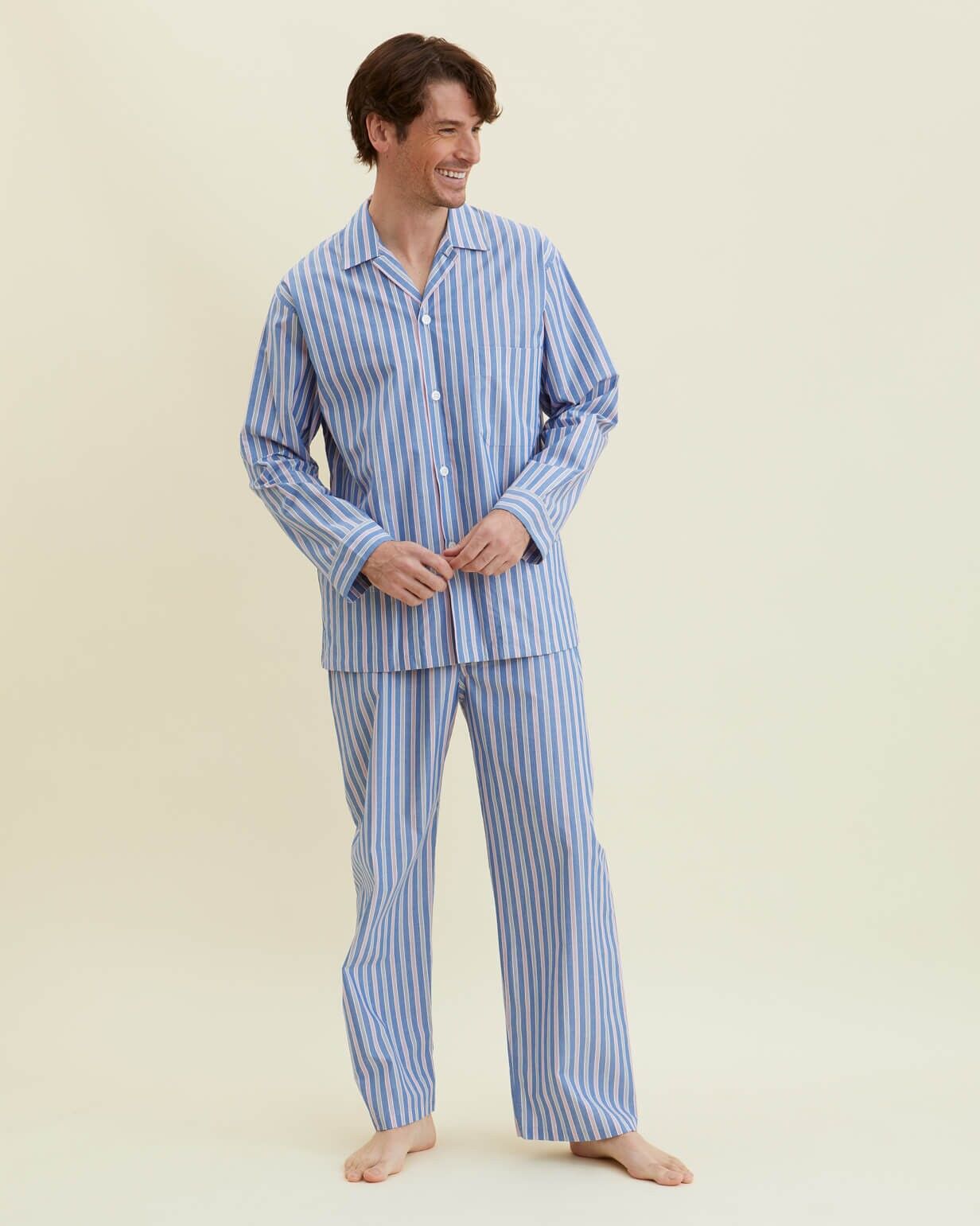 Pyjama homme classique coton hot sale