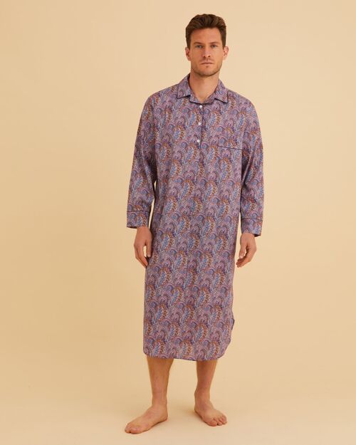 Men's Fine Cotton Nightshirt Made with Liberty Fabric - George