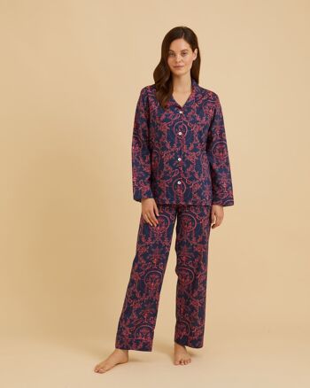 Pyjama en coton fin pour femme en tissu Liberty - Marie 1