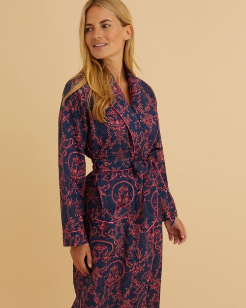 Women's Fine Cotton Dressing Gown Made with Liberty Fabric - Marie