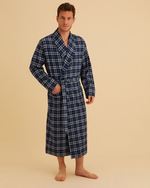 Men's Brushed Cotton Dressing Gown - Shepton