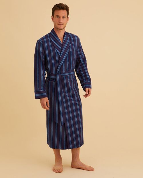 Men's Brushed Cotton Dressing Gown - Leonard