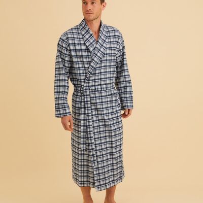 Men's Brushed Cotton Dressing Gown - Harrington