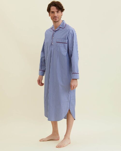 Men's Two-Fold Cotton Nightshirt - TF41
