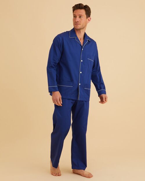 Men's Classic Cotton Pyjamas - Navy