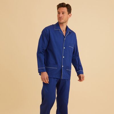 Men's Classic Cotton Pyjamas - Navy