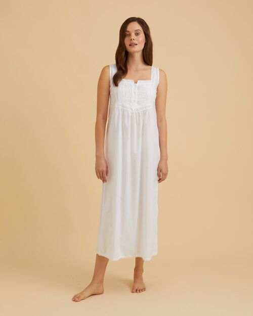 Women's Eliza Cotton Nightdress - White