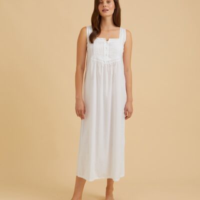 Women's Eliza Cotton Nightdress - White