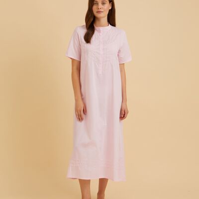 Women's Victoria Cotton Short Sleeve Nightdress - Pink