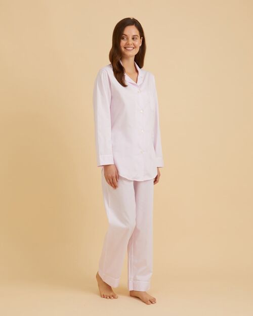 Women's Cotton Jacquard Pyjamas - Pink