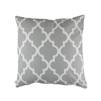 Funda de Almohada Marrakech Grande Gris Blanco