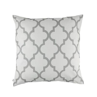 Funda de Almohada Marrakech Grande Blanco Gris