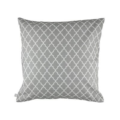 Funda de Almohada Marrakech Pequeña Gris Blanco