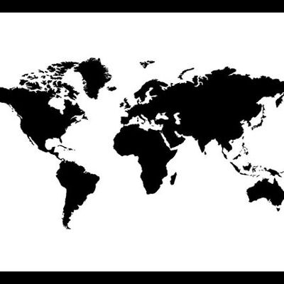 Affiche Carte du Monde Vecteur - 21x30