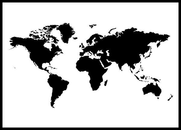 Poster World Map Vector - 50x70