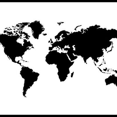 Poster Mappa del mondo vettoriale - 50x70