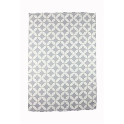 Kitchen towel Circles Gray white