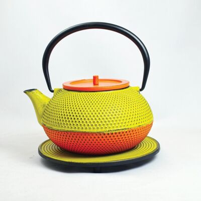 Ko Bu 1.2L Cast Iron Teapot Castcard-Orange