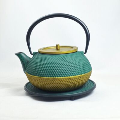 Ko Bu cast iron teapot 1.2l green-gold