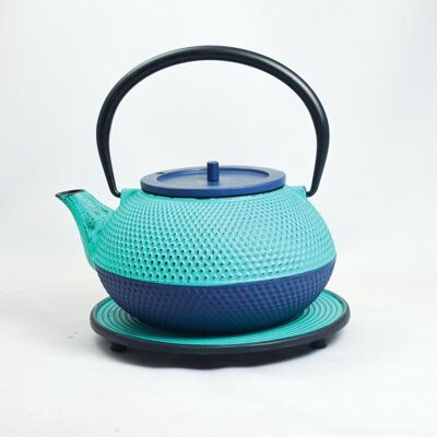 Ko Bu 1.2l cast iron teapot lucite green-blue