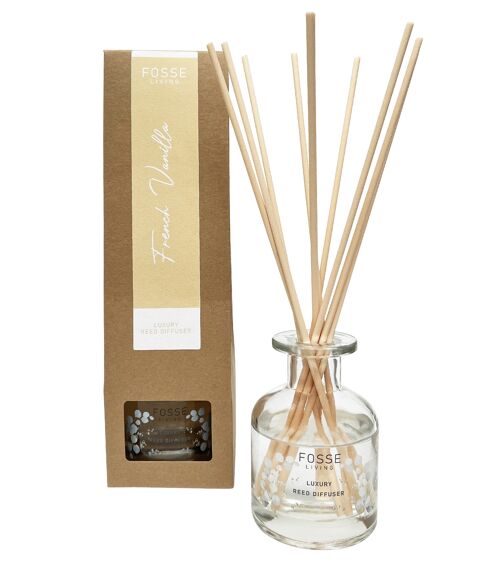 Natural French Vanilla Highly Scented Reed Diffuser: 120ml, Lasts up to 4 Months