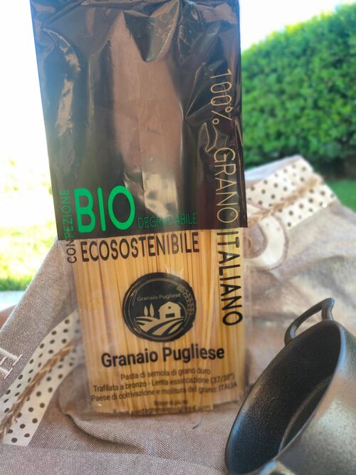 Spaghettoni (100% Italian artisan wheat pasta) - Biodegrable packaging