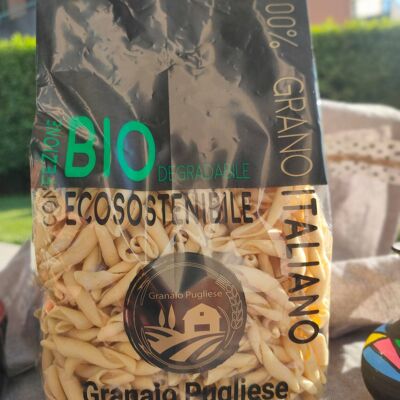 Strozzapreti (Artisan pasta with own production wheat without glyphosate in Rocchetta S.A. PUGLIA) - Standard packaging not biodegradable