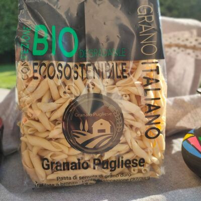 Strozzapreti (Pasta artesanal con trigo de producción propia sin glifosato en Rocchetta S.A. PUGLIA) - Envase estándar no biodegradable