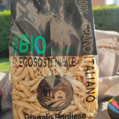Strozzapreti (Artisan pasta with own production wheat without glyphosate in Rocchetta S.A. PUGLIA) - Biodegradable Packaging