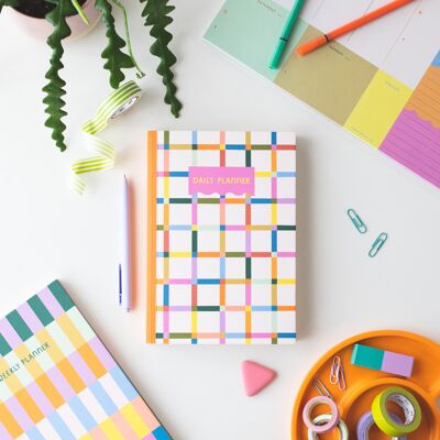 Rainbow Check 304 Page Daily Planner