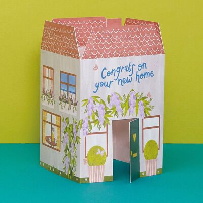'Congrats on your new home' 3D fold out card
