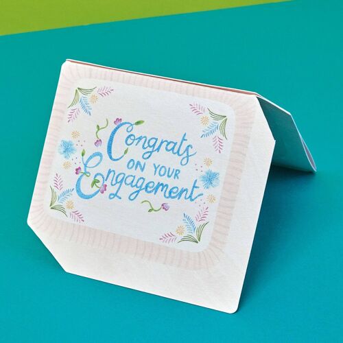 'Congrats on your engagement' 3D pop out card