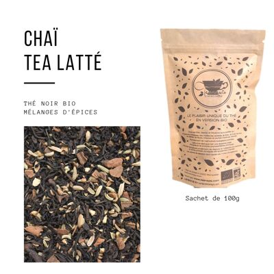 Thé noir bio Chaï "Chaï tea latté" vrac 100gr / 250gr / 500gr
