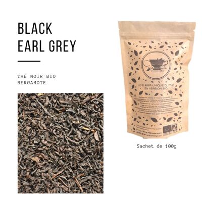 Thé noir bio "Black earl grey" bergamote vrac 100gr / 250gr / 500gr
