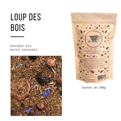 Rooibos bio "Loup des bois " baies sauvages vrac 100gr / 250gr / 500gr