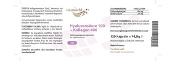 Acide Hyaluronique 100 + Collagène 400 (120 gélules) 2