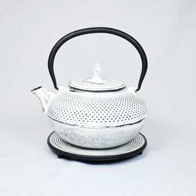 Arare cast iron teapot 1.5l white