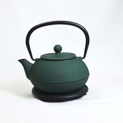 Arare cast iron teapot 0.9l green