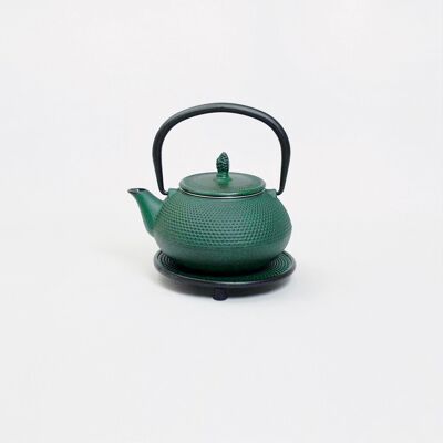 Arare cast iron teapot 0.4l green