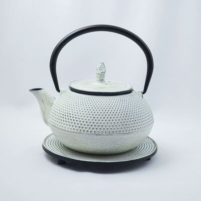 Arare cast iron teapot 1.2l white