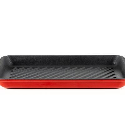 GRIL RECTANGULAIRE LATT 39,5x22x3,5 CM FONTE ÉMAILLÉE