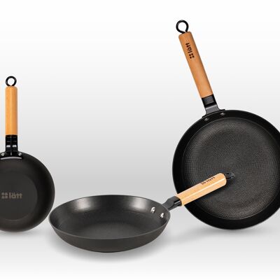 CASSEROLE FONTE LATT 28CM MANCHE BOIS