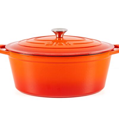 COCOTTE LATT OVALE 29x21x11 CM -3.85 L - FONTE ÉMAILLÉE ORANGE