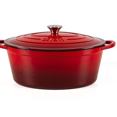 COCOTTE OVALE 33X11 CM 6 L GHISA SMALTATA ROSSA