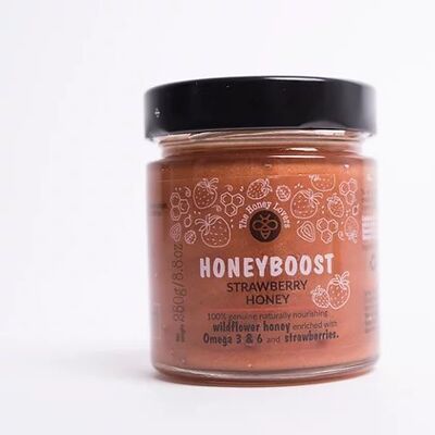 HONEYBOOST Mélange de miel de fleurs sauvages et de fraises