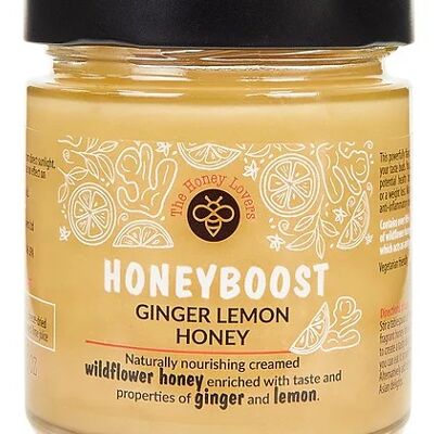 HONEYBOOST Blended Wildflower Honey, Ginger & Lemon