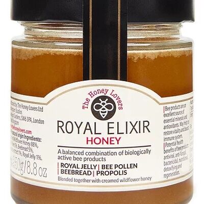 ROYAL ELIXIR BLENDED HONEY WITH ACTIVE BEE INGREDIENTS STRAIGHT FROM HIVE