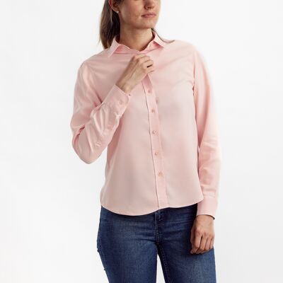 Garment dyed shirt in Tencel - Dusty Rose